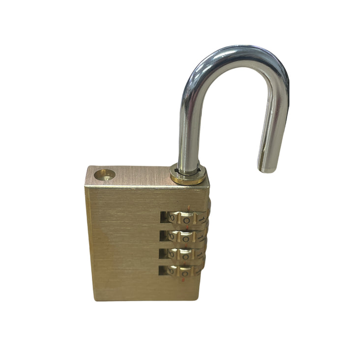 Combination Padlock 40mm Brass 3