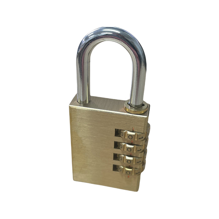 Combination Padlock 40mm Brass Main